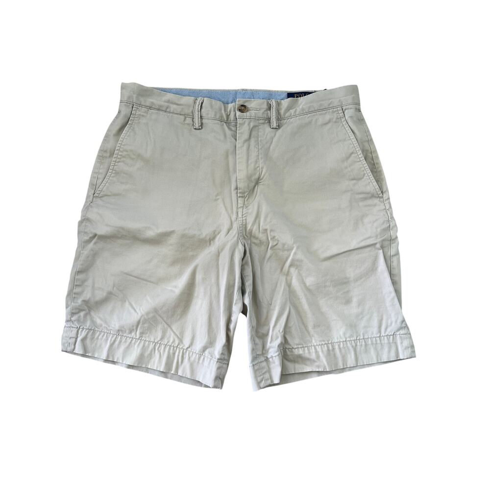 Ralph Lauren Polo Chino Classic Fit 9" Mens Size 32 Shorts Stretch Cotton Twill